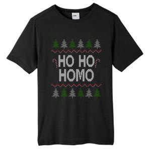 Ho Ho Ho Homo Homosexual Lgbt Ugly Christmas Gift Tall Fusion ChromaSoft Performance T-Shirt