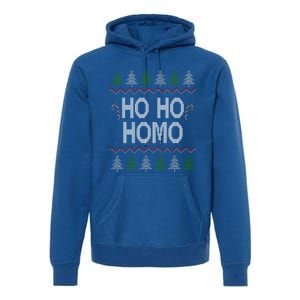 Ho Ho Ho Homo Homosexual Lgbt Ugly Christmas Gift Premium Hoodie