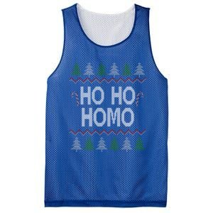 Ho Ho Ho Homo Homosexual Lgbt Ugly Christmas Gift Mesh Reversible Basketball Jersey Tank