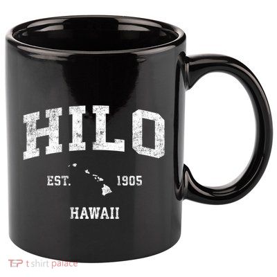 Hilo Hawaii Hi Vintage Sports 11oz C Handle Ceramic Mug