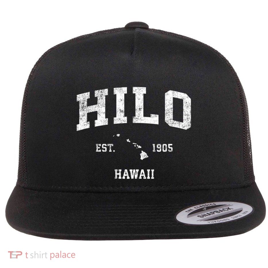 Hilo Hawaii Hi Vintage Sports Flatbill Hat