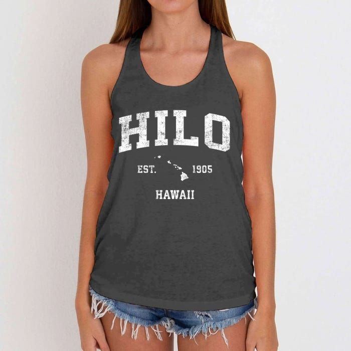 Hilo Hawaii Hi Vintage Sports Women's Knotted Racerback Tank