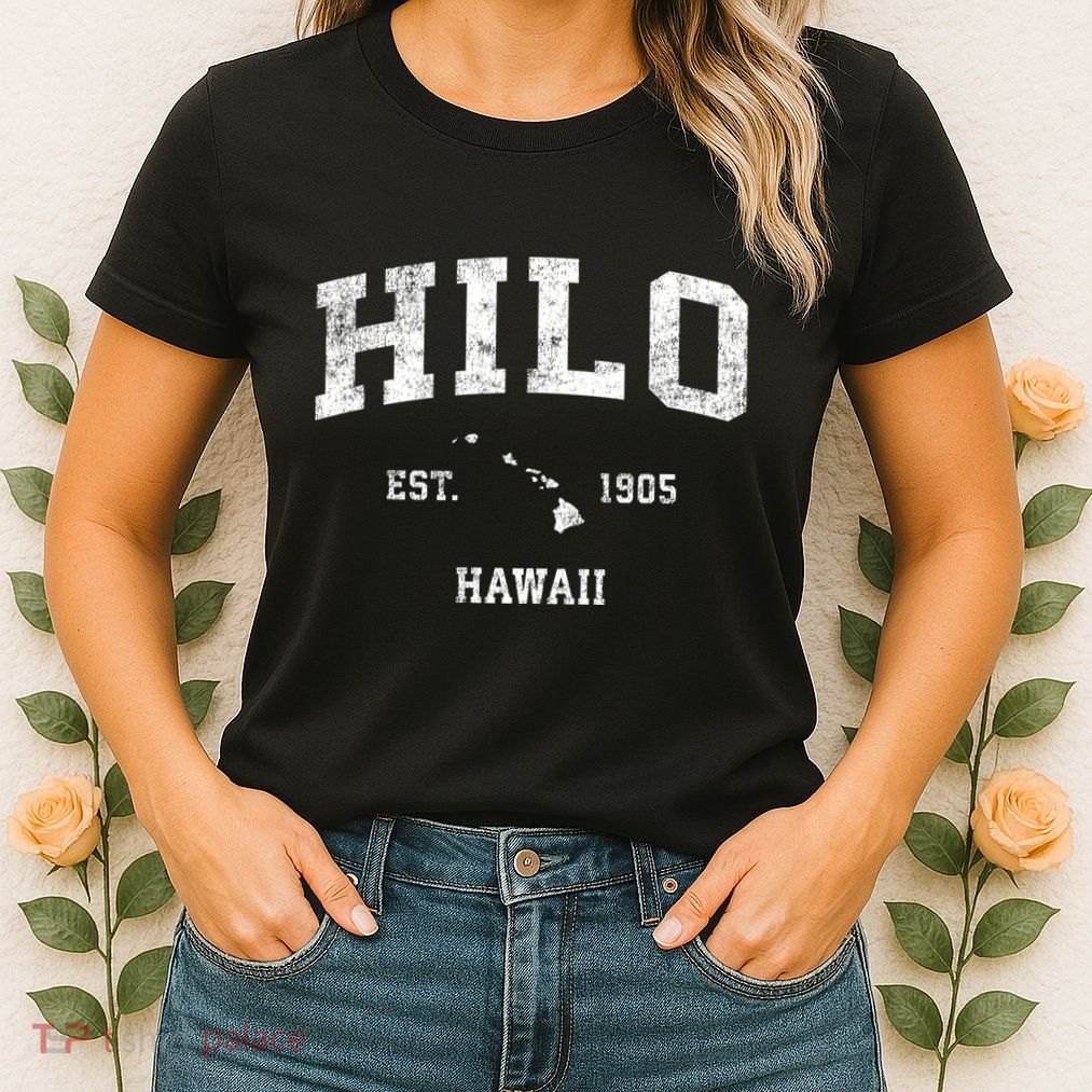 Hilo Hawaii Hi Vintage Sports Womens T-Shirt