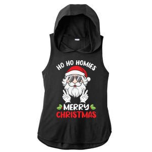 Ho Ho Homies Merry Christmas Cool Santa Claus Christmas Love Gift Ladies PosiCharge Tri-Blend Wicking Draft Hoodie Tank