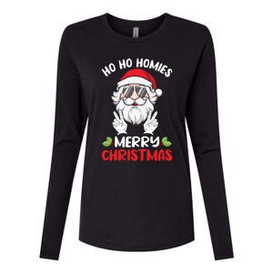 Ho Ho Homies Merry Christmas Cool Santa Claus Christmas Love Gift Womens Cotton Relaxed Long Sleeve T-Shirt