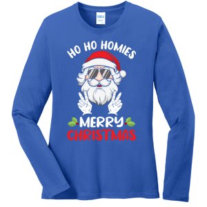 Ho Ho Homies Merry Christmas Cool Santa Claus Christmas Love Gift Ladies Long Sleeve Shirt