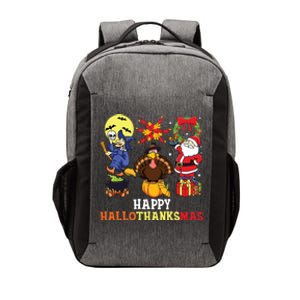 Happy Hallothanksmas Halloween Thanksgiving Christmas Vector Backpack