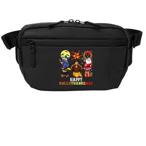 Happy Hallothanksmas Halloween Thanksgiving Christmas Crossbody Pack