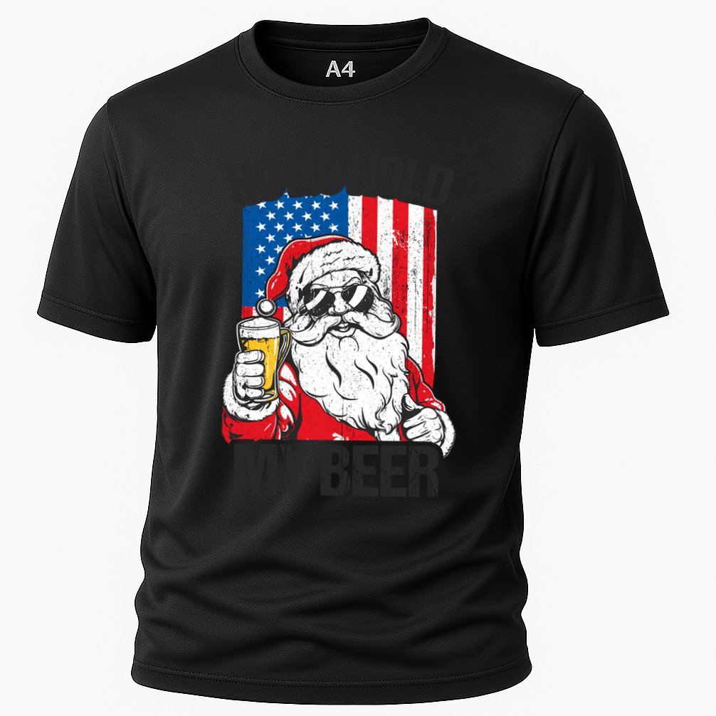 Ho Ho Hold My Beer Santa Beer Christmas In July Gift Performance Shirt