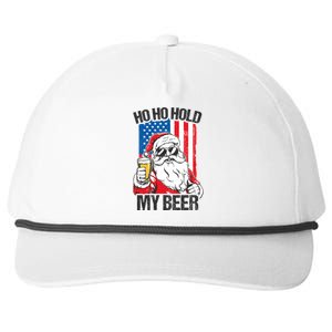 Ho Ho Hold My Beer Santa Beer Christmas In July Gift Snapback Five-Panel Rope Hat