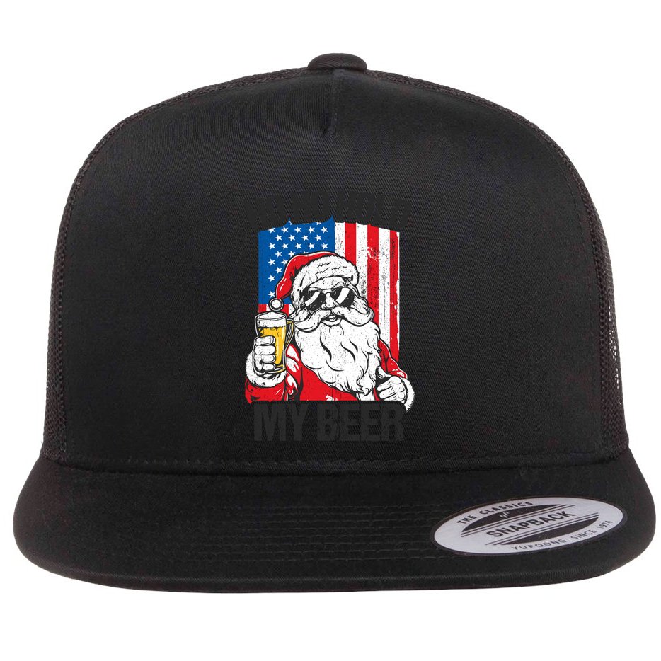 Ho Ho Hold My Beer Santa Beer Christmas In July Gift Flat Bill Trucker Hat