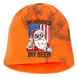 Ho Ho Hold My Beer Santa Beer Christmas In July Gift Kati - Camo Knit Beanie