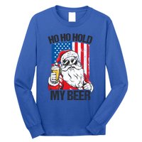 Ho Ho Hold My Beer Santa Beer Christmas In July Gift Long Sleeve Shirt