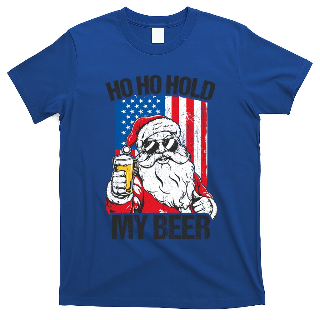 Ho Ho Hold My Beer Santa Beer Christmas In July Gift T-Shirt