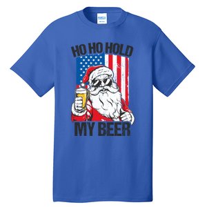 Ho Ho Hold My Beer Santa Beer Christmas In July Gift Tall T-Shirt