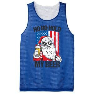 Ho Ho Hold My Beer Santa Beer Christmas In July Gift Mesh Reversible Basketball Jersey Tank