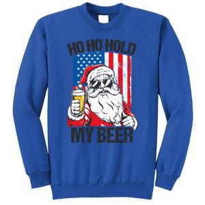 Ho Ho Hold My Beer Santa Beer Christmas In July Gift Tall Sweatshirt