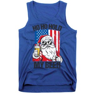 Ho Ho Hold My Beer Santa Beer Christmas In July Gift Tank Top