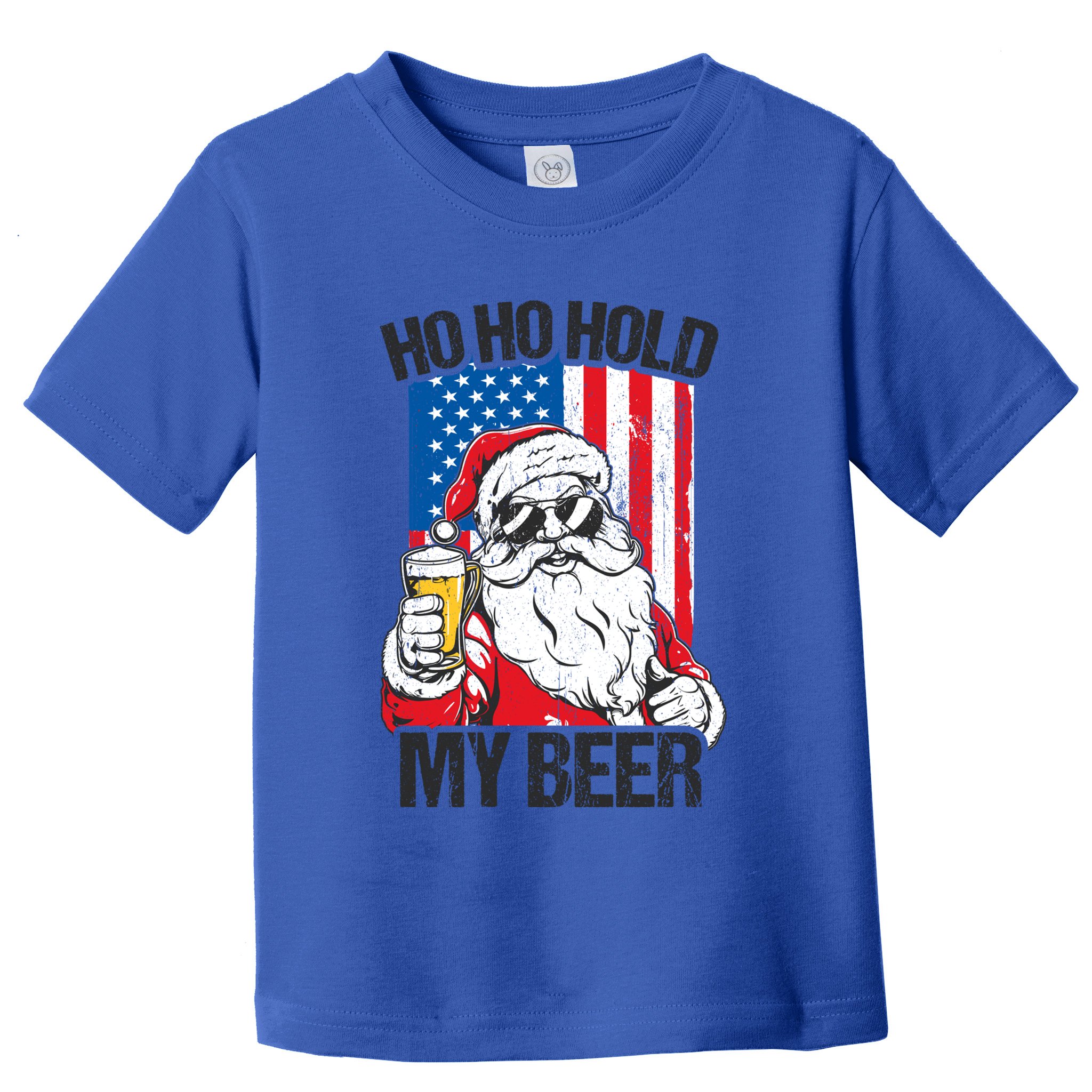 Ho Ho Hold My Beer Santa Beer Christmas In July Gift Toddler T-Shirt