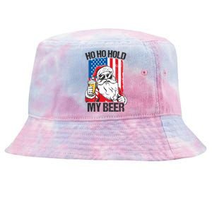 Ho Ho Hold My Beer Santa Beer Christmas In July Gift Tie-Dyed Bucket Hat