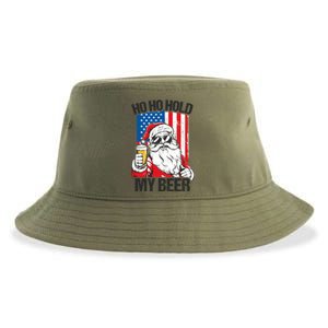 Ho Ho Hold My Beer Santa Beer Christmas In July Gift Sustainable Bucket Hat