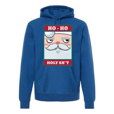 Ho Ho Holy Shit Funny Christmas Santa Claus Vintage Xmas Gift Premium Hoodie