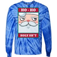 Ho Ho Holy Shit Funny Christmas Santa Claus Vintage Xmas Gift Tie-Dye Long Sleeve Shirt