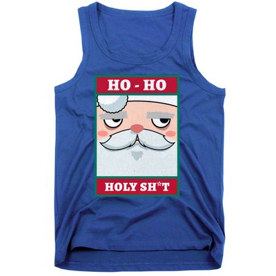 Ho Ho Holy Shit Funny Christmas Santa Claus Vintage Xmas Gift Tank Top