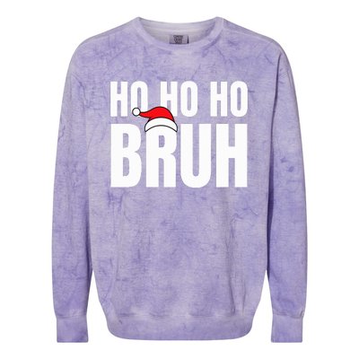 Ho Ho Ho Bruh Funny Christmas Holiday  Colorblast Crewneck Sweatshirt