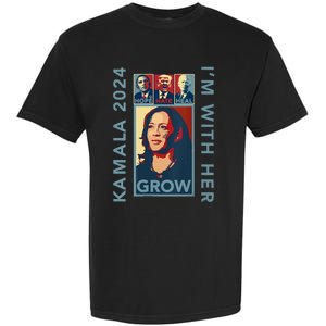 Hope Hate Heal Grow Kamala Harris 2024 Im With Her Garment-Dyed Heavyweight T-Shirt