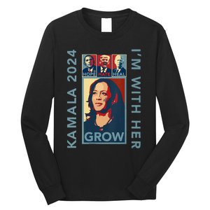 Hope Hate Heal Grow Kamala Harris 2024 Im With Her Long Sleeve Shirt