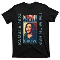 Hope Hate Heal Grow Kamala Harris 2024 Im With Her T-Shirt