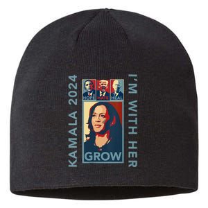 Hope Hate Heal Grow Kamala Harris 2024 Im With Her Sustainable Beanie