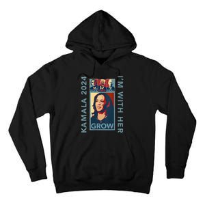 Hope Hate Heal Grow Kamala Harris 2024 Im With Her Tall Hoodie