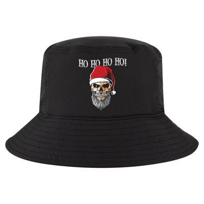 Ho Ho Ho Skeleton Bearded Skull Santa Cool Comfort Performance Bucket Hat