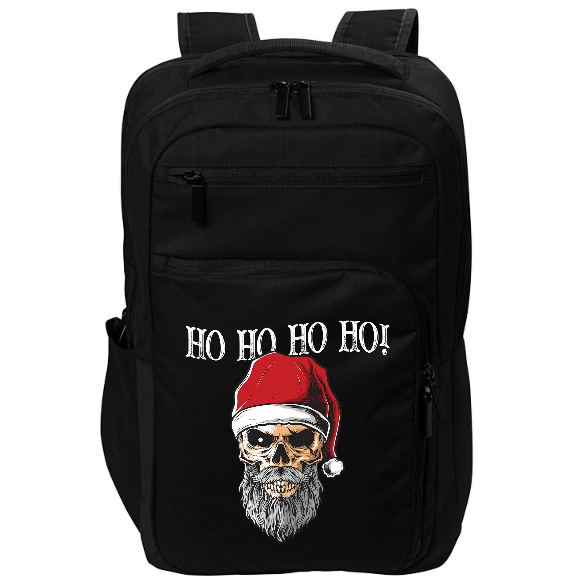 Ho Ho Ho Skeleton Bearded Skull Santa Impact Tech Backpack