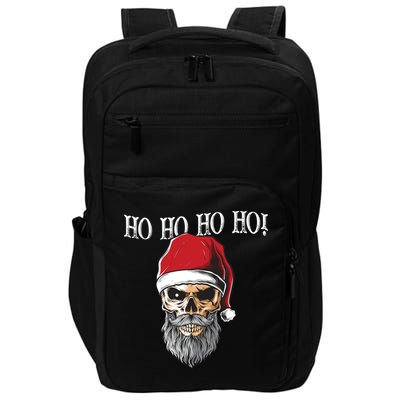 Ho Ho Ho Skeleton Bearded Skull Santa Impact Tech Backpack