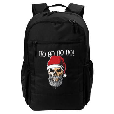 Ho Ho Ho Skeleton Bearded Skull Santa Daily Commute Backpack