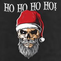 Ho Ho Ho Skeleton Bearded Skull Santa 11oz C Handle Ceramic Mug