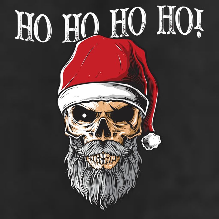 Ho Ho Ho Skeleton Bearded Skull Santa 11oz C Handle Ceramic Mug