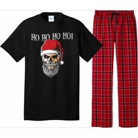 Ho Ho Ho Skeleton Bearded Skull Santa Pajama Set