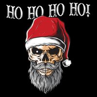 Ho Ho Ho Skeleton Bearded Skull Santa 16 in Basic Backpack