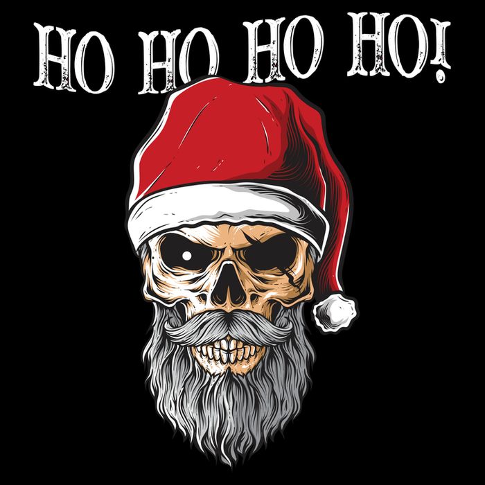 Ho Ho Ho Skeleton Bearded Skull Santa 16 in Basic Backpack