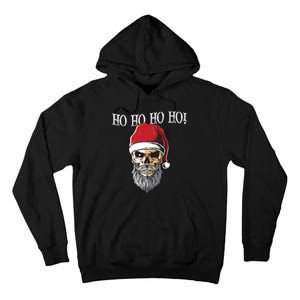 Ho Ho Ho Skeleton Bearded Skull Santa Tall Hoodie