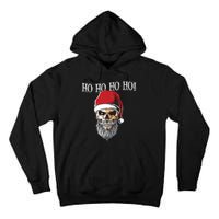 Ho Ho Ho Skeleton Bearded Skull Santa Tall Hoodie