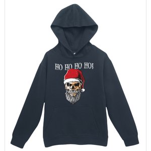 Ho Ho Ho Skeleton Bearded Skull Santa Urban Pullover Hoodie