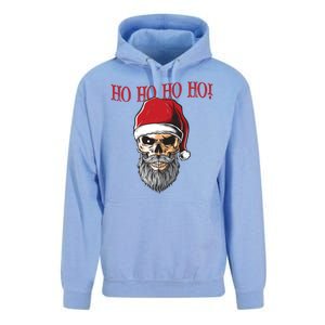 Ho Ho Ho Skeleton Bearded Skull Santa Unisex Surf Hoodie