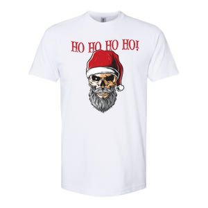 Ho Ho Ho Skeleton Bearded Skull Santa Softstyle CVC T-Shirt