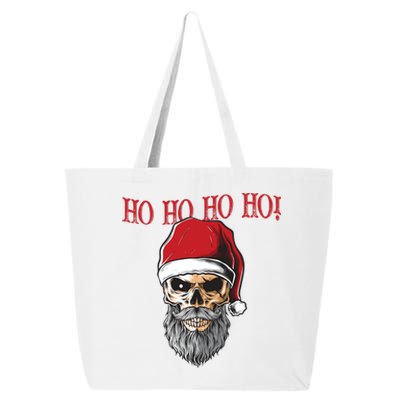 Ho Ho Ho Skeleton Bearded Skull Santa 25L Jumbo Tote