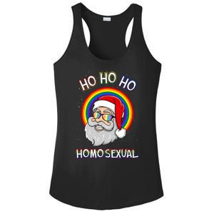 Ho Ho Ho Santa Claus Homosexual Holigays Lgbt Ugly Christmas Ladies PosiCharge Competitor Racerback Tank